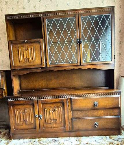 Wooden oak dresser - wooden,