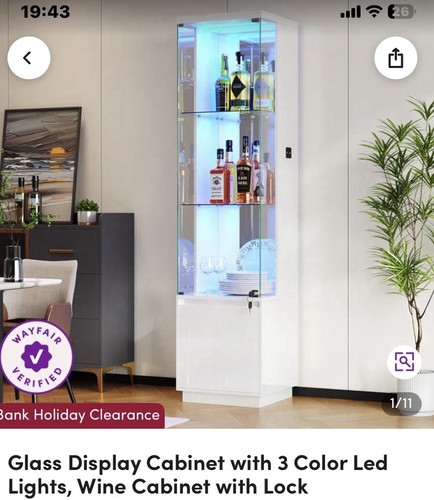 Display cabinet with glass - display,