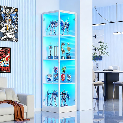 Corner display case with - corner,