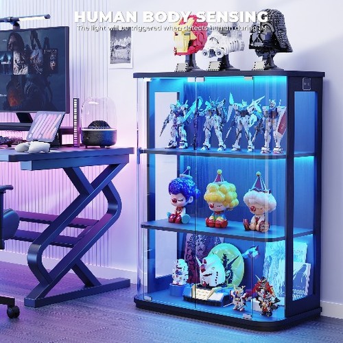 Tier rounded display cabinet - 3-tier,