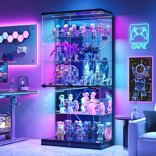 Tier glass display cabinet - glass,
