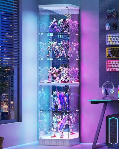 Tall display cabinet with - display,