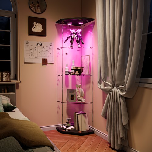 Corner glass display cabinet - corner,