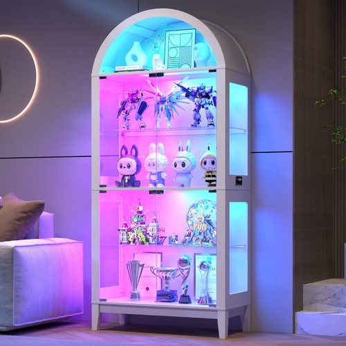 Arched display cabinet with - display,