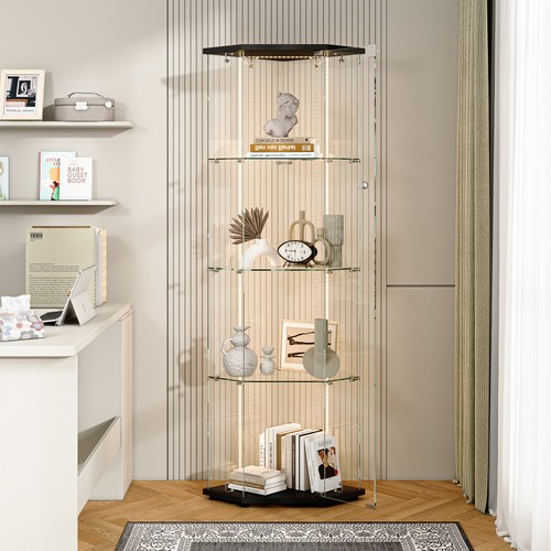Corner glass display cabinet - corner,