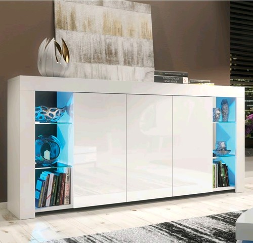 High gloss unit led sideboard - gloss,