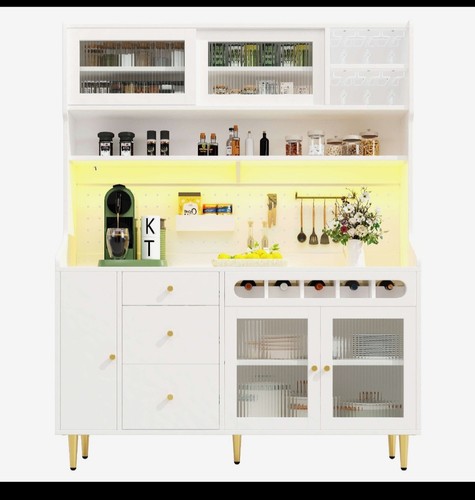 Display cabinet with - display, glass