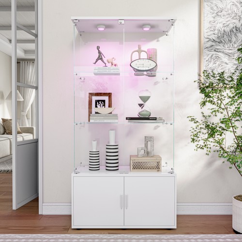 Glass display cabinet with - glass,