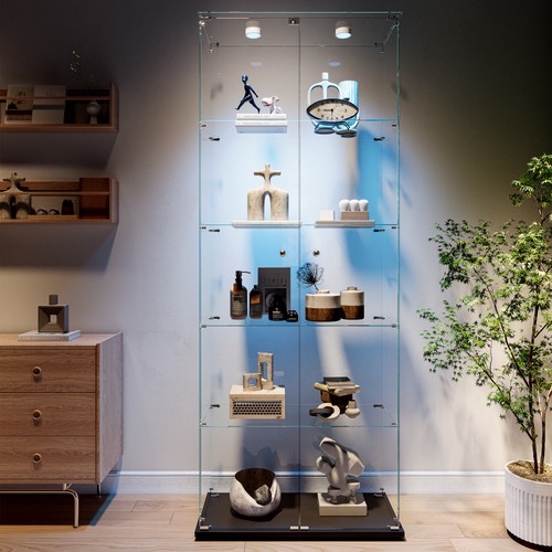 Display cabinet with - cabinet, glass