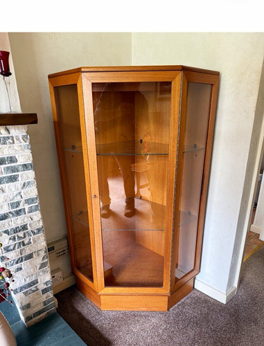 Corner display cabinet wood - cabinet,