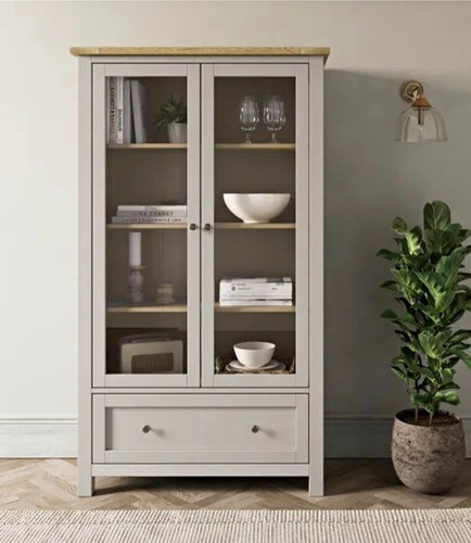 Grey display cabinet glass - grey, 2