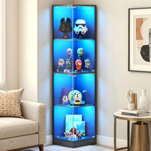 Brottar corner glass display - glass,