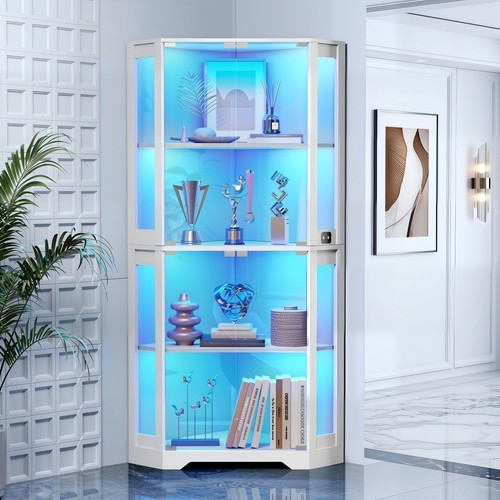 Corner glass display case - display,