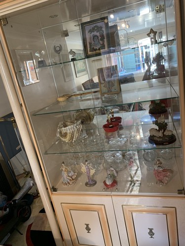 Beige gold glass display - beige,