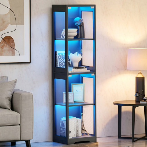 Tier display cabinet with - 4-tier,