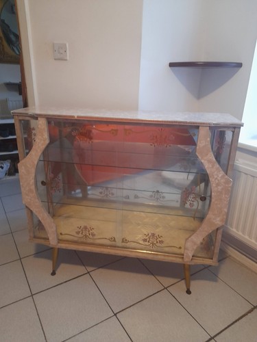 Floral glass display - glass, cabinet