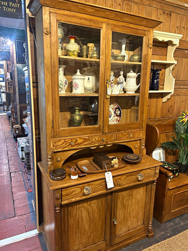 Antique pine wood glass - pine,