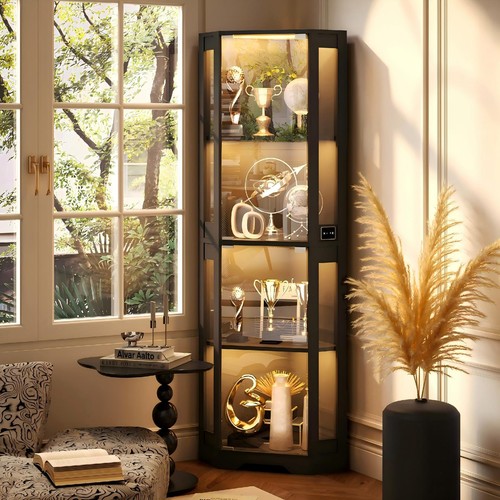 Brottar corner glass display - glass,
