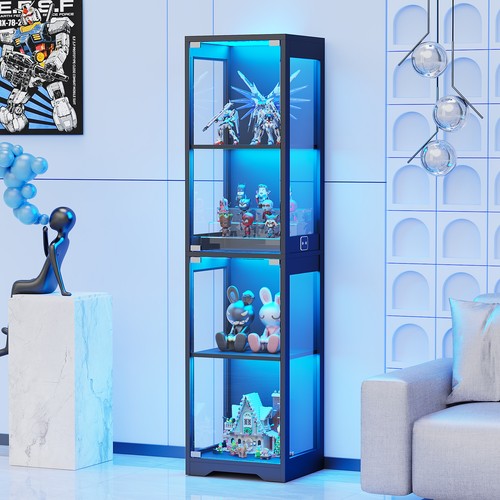 Glass display cabinet with - glass,