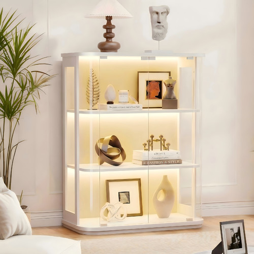 Tier rounded glass display - 3-tier,
